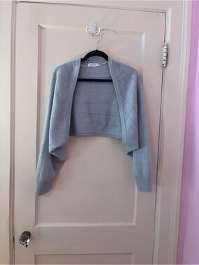 Nadaam Cashmere Light Blue Cropped Bolero Sweater